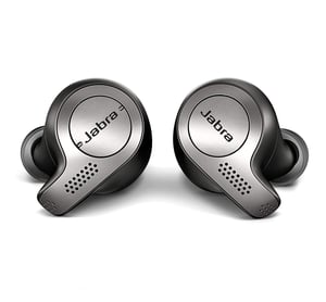 Jabra Elite 65t True Wireless slušalice, pasivno uklanjanje buke, 4 mikrofona, boja titan crna, obnovljeno