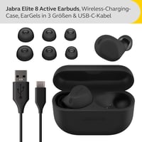 Căști in-ear wireless Bluetooth Jabra Elite 8 Active cu anulare adaptivă a zgomotului (ANC), 6 microfoane, rezistente la apă și transpirație, negru 6