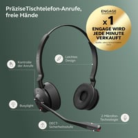 Káblové stereo slúchadlá s mikrofónom Jabra Engage 45 SE na kancelárske použitie, optimalizované pre UC 2