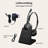 Káblové stereo slúchadlá s mikrofónom Jabra Engage 45 SE na kancelárske použitie, optimalizované pre UC 7