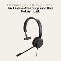 Náhlavná súprava Jabra Evolve 30 II Mono – mikrofón s potlačením hluku, LED indikátory, konektor USB-C/A, čierna – certifikovaná pre zjednotenú komunikáciu 3