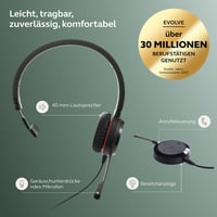 Náhlavná súprava Jabra Evolve 30 II Mono – mikrofón s potlačením hluku, LED indikátory, konektor USB-C/A, čierna – certifikovaná pre zjednotenú komunikáciu 2