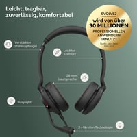 Káblový stereo headset Jabra Evolve2 30 SE s potlačením hluku, technológiou 2 mikrofónov, káblom USB-A, pre platformy UC, čierny 2
