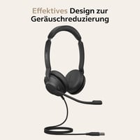 Káblový stereo headset Jabra Evolve2 30 SE s potlačením hluku, technológiou 2 mikrofónov, káblom USB-A, pre platformy UC, čierny 3