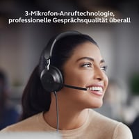 Káblový stereo headset Jabra Evolve2 40 SE s potlačením hluku, technológiou 3 mikrofónov a USB-C káblom, certifikovaný pre MS Teams, čierny 4