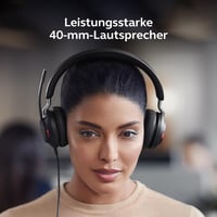 Káblový stereo headset Jabra Evolve2 40 SE s potlačením hluku, technológiou 3 mikrofónov a USB-C káblom, certifikovaný pre MS Teams, čierny 5