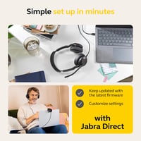 Káblový stereo headset Jabra Evolve2 50 s technológiou AirComfort, aktívnym potlačením hluku, certifikáciou pre MS Teams – čierny 4