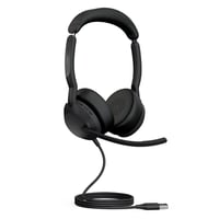 Káblový stereo headset Jabra Evolve2 50 s technológiou AirComfort, aktívnym potlačením hluku, certifikáciou pre MS Teams – čierny 1