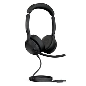 Jabra Evolve2 50 žičane stereo slušalice s AirComfort tehnologijom, aktivnim poništavanjem buke, certificirane za MS Teams - crne