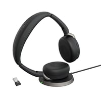 Bezdrôtové stereofónne Bluetooth slúchadlá Jabra Evolve2 65 Flex s potlačením hluku, technológiou ClearVoice a hybridným ANC, kompatibilné s platformami UC, čierne 1
