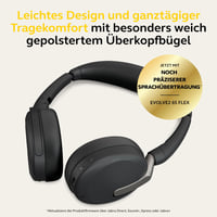 Bezdrôtové stereofónne Bluetooth slúchadlá Jabra Evolve2 65 Flex s potlačením hluku, technológiou ClearVoice a hybridným ANC, kompatibilné s platformami UC, čierne 2