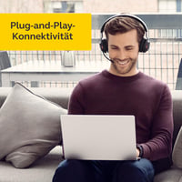 Bezdrôtové PC slúchadlá Jabra Evolve2 65 s nabíjacím stojanom, stereofónne slúchadlá s potlačením hluku a certifikáciou UC, dlhá výdrž batérie, USB-A Bluetooth adaptér 7