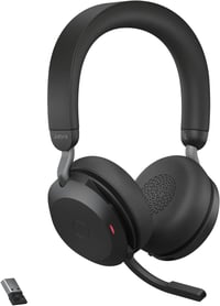 Jabra Evolve2 75 vezeték nélküli PC fejhallgató aktív zajszűréssel és Teams kompatibilitás - Optimised for Microsoft Teams, Teams, USB-A dongle 1