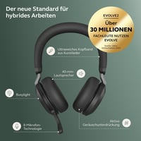 Jabra Evolve2 75 vezeték nélküli PC fejhallgató aktív zajszűréssel és Teams kompatibilitás - Optimised for Microsoft Teams, Teams, USB-A dongle 3