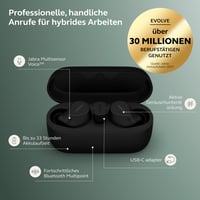 Bezdrôtové slúchadlá Jabra Evolve2 Buds s funkciou ANC a Bluetooth - čierne 3