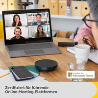 Bluetooth hlasitý odposluch Jabra Speak2 55, 4 mikrofóny s potlačením hluku, 50 mm širokopásmový reproduktor, prenosný, certifikovaný pre MS Teams, tmavosivý 8