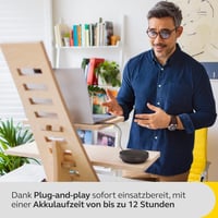 Bluetooth hlasitý odposluch Jabra Speak2 55, 4 mikrofóny s potlačením hluku, 50 mm širokopásmový reproduktor, prenosný, certifikovaný pre MS Teams, tmavosivý 9