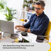 Bluetooth hlasitý odposluch Jabra Speak2 55, 4 mikrofóny s potlačením hluku, 50 mm širokopásmový reproduktor, prenosný, certifikovaný pre MS Teams, tmavosivý 5