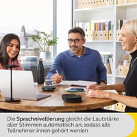 Bluetooth hlasitý odposluch Jabra Speak2 55, 4 mikrofóny s potlačením hluku, 50 mm širokopásmový reproduktor, prenosný, certifikovaný pre MS Teams, tmavosivý 6
