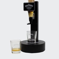 Stalak za Jack Daniel's Single Optic dozator viskija – Masivni drveni držač za bocu s dozatorom od 25 ml 7