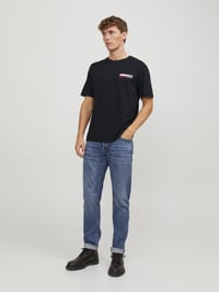 JACK & JONES Jjecorp Logo férfi póló - S-es méret, fekete, kerek nyakú 3