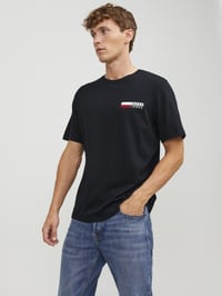 JACK & JONES Jjecorp Logo férfi póló - S-es méret, fekete, kerek nyakú 1