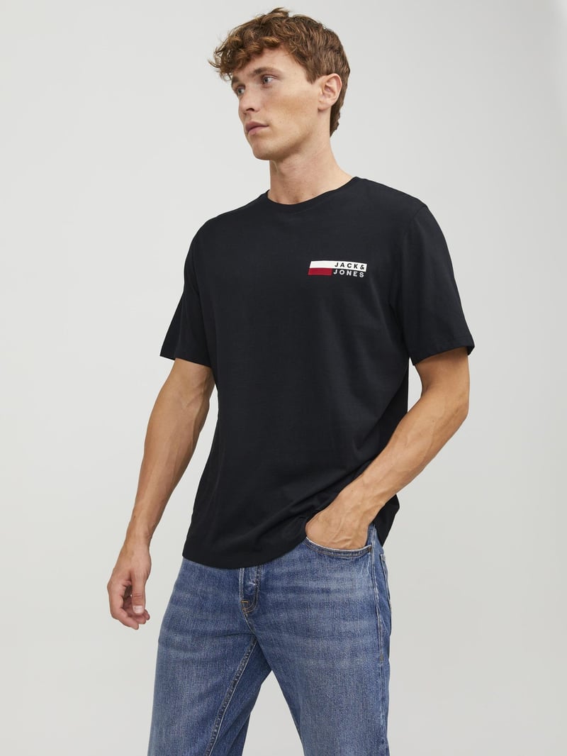 JACK & JONES Jjecorp Logo férfi póló - S-es méret, fekete, kerek nyakú