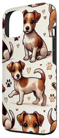 Darčeky pre milovníčky Jack Russell teriérov, roztomilý kryt na iPhone 13 s motívom Parson Russell teriéra, ochranné puzdro so psíkom 2
