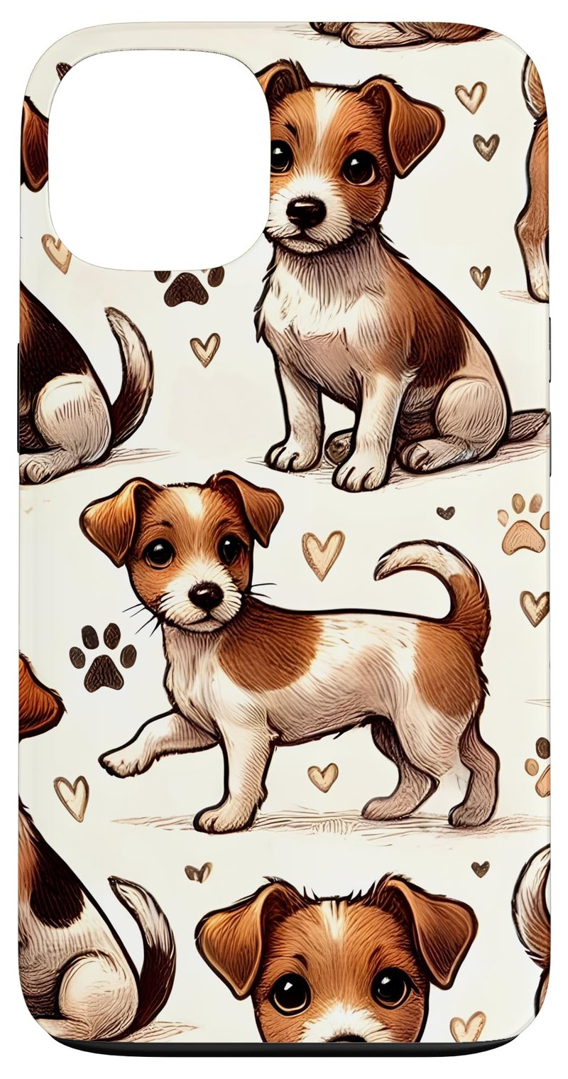 Darčeky pre milovníčky Jack Russell teriérov, roztomilý kryt na iPhone 13 s motívom Parson Russell teriéra, ochranné puzdro so psíkom