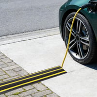 jackfru Káblový most pre nabíjací kábel elektromobilu Type 2 – Plochý káblový prejazd s ochranou proti prejazdu – Káblový most odolný voči poveternostným vplyvom do exteriéru, garáže a na príjazdovú cestu 1 m 8