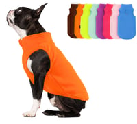 Vestă din fleece Jacko & Co pentru câini și pisici - Moale, ușoară, respirabilă, portocalie, mărimea XXL (10,8-15,9 kg), îmbrăcăminte pentru toamnă/iarnă 1