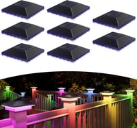 JACKYLED Szolár Kapu Sapka RGB 7x7-10x10 IP54 Vízálló 8db 1