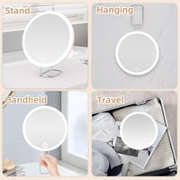 Jadazror 20x Nagyítós Utazó Sminkespegel LED Világítással 15cm 2