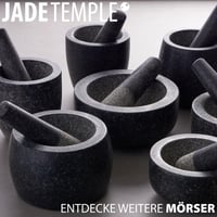 JADE TEMPLE Kamenná mažiar s tĺčikom, masívna žula, priemer 13 cm, výška 7 cm, sivá 5