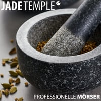 JADE TEMPLE Mojar cu pistil, granit masiv, diametru 18 cm, înălțime 8,5 cm, gri 5
