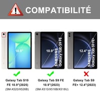 JADEMALL Billentyűzet Tok Trackpaddal Samsung Tab S10 FE/S9 FE 10.9" Lila AZERTY 2