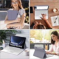 JADEMALL Billentyűzet Tok Trackpaddal Samsung Tab S10 FE/S9 FE 10.9" Lila AZERTY 7