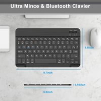 JADEMALL Bluetooth Billentyűzet iPad Pro Air Tablet Samsung Xiaomi Lenovo Mac Fekete Vezeték Nélküli Újratölthető Hordozható 3