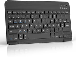JADEMALL Bluetooth Tipkovnica iPad Pro Air Tablet Samsung Xiaomi Lenovo Mac Crna Bežična Punjiva Prijenosna