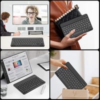 JADEMALL Bluetooth Billentyűzet iPad Pro, Samsung, Lenovo Tablethez - Hordozható Fekete 7