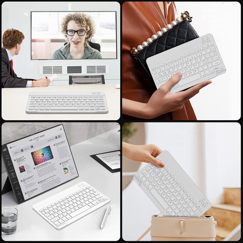 JADEMALL Samsung Tab S6 Lite 10,4" billentyűzetes tok, rózsaszín, olasz QWERTY