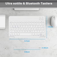 JADEMALL Bluetooth Billentyűzet iPad Samsung Lenovo Huawei Xiaomi Tablet Telefonhoz, Újratölthető Vezeték Nélküli Klaviatúra iOS Android Win 4