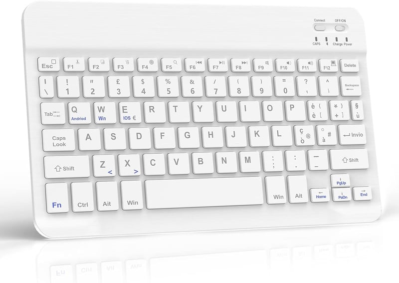 JADEMALL Bluetooth Billentyűzet iPad Samsung Lenovo Huawei Xiaomi Tablet Telefonhoz, Újratölthető Vezeték Nélküli Klaviatúra iOS Android Win
