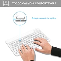 JADEMALL Bluetooth Billentyűzet iPad Samsung Lenovo Huawei Xiaomi Tablet Telefonhoz, Újratölthető Vezeték Nélküli Klaviatúra iOS Android Win 3