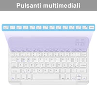 JADEMALL Bluetooth Billentyűzet iPad Samsung Lenovo Huawei Xiaomi Tablet Telefonhoz, Újratölthető Vezeték Nélküli Klaviatúra iOS Android Win 5
