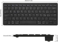 JADEMALL Bluetooth Billentyűzet Tablethez Vezeték Nélküli 6