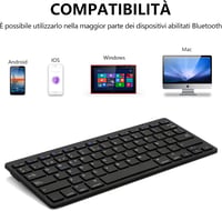 JADEMALL Bluetooth Billentyűzet Tablethez Vezeték Nélküli 2