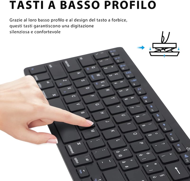 JADEMALL Bluetooth Billentyűzet Tablethez Vezeték Nélküli