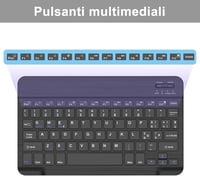 JADEMALL Bluetooth Wireless Billentyűzet iPad Pro/Air/Tablet Lenovo/Samsung/Huawei Fekete 4