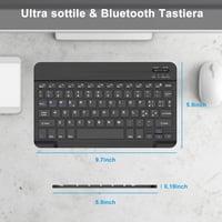 JADEMALL Bluetooth Wireless Billentyűzet iPad Pro/Air/Tablet Lenovo/Samsung/Huawei Fekete 3